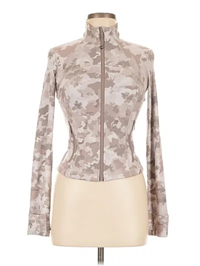 Pre-owned Lululemon Athletica Cardigan Sweater In Brown