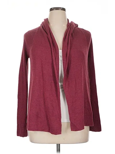 Pre-owned Lululemon Athletica Cardigan Sweater In Burgundy