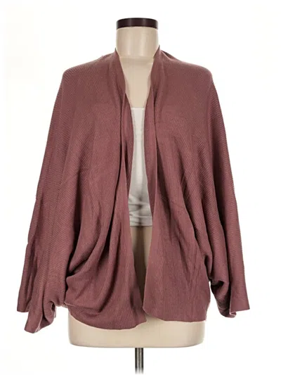 Pre-owned Lululemon Athletica Cardigan Sweater In Burgundy