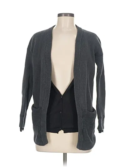 Pre-owned Lululemon Athletica Cardigan Sweater In Gray