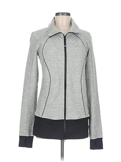 Pre-owned Lululemon Athletica Cardigan Sweater In Gray
