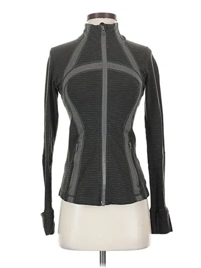 Pre-owned Lululemon Athletica Cardigan Sweater In Gray