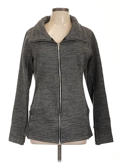 Pre-owned Lululemon Athletica Cardigan Sweater In Gray