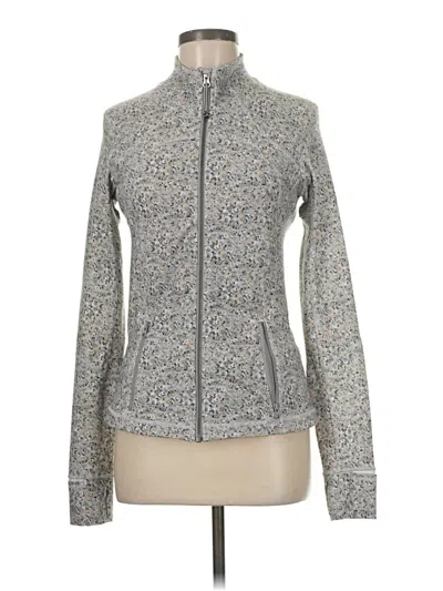 Pre-owned Lululemon Athletica Cardigan Sweater In Gray