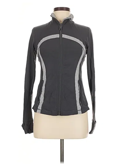 Pre-owned Lululemon Athletica Cardigan Sweater In Gray