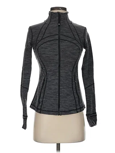 Pre-owned Lululemon Athletica Cardigan Sweater In Gray
