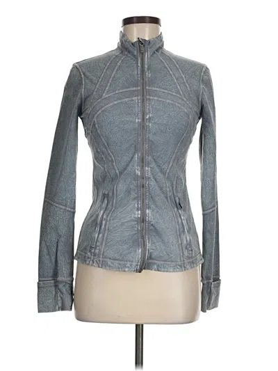 Pre-owned Lululemon Athletica Cardigan Sweater In Gray