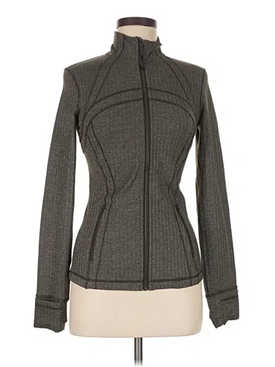 Pre-owned Lululemon Athletica Cardigan Sweater In Gray