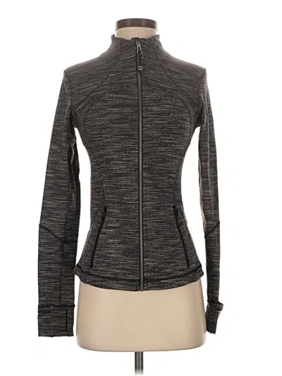 Pre-owned Lululemon Athletica Cardigan Sweater In Gray