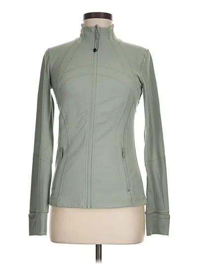 Pre-owned Lululemon Athletica Cardigan Sweater In Green