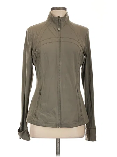 Pre-owned Lululemon Athletica Cardigan Sweater In Green