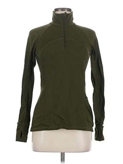 Pre-owned Lululemon Athletica Cardigan Sweater In Green