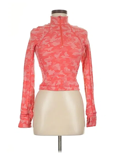 Pre-owned Lululemon Athletica Cardigan Sweater In Orange