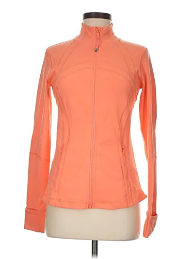 Pre-owned Lululemon Athletica Cardigan Sweater In Orange