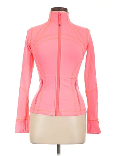 Pre-owned Lululemon Athletica Cardigan Sweater In Pink