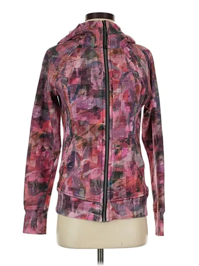 Pre-owned Lululemon Athletica Cardigan Sweater In Pink