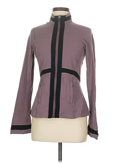 Pre-owned Lululemon Athletica Cardigan Sweater In Purple