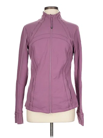 Pre-owned Lululemon Athletica Cardigan Sweater In Purple