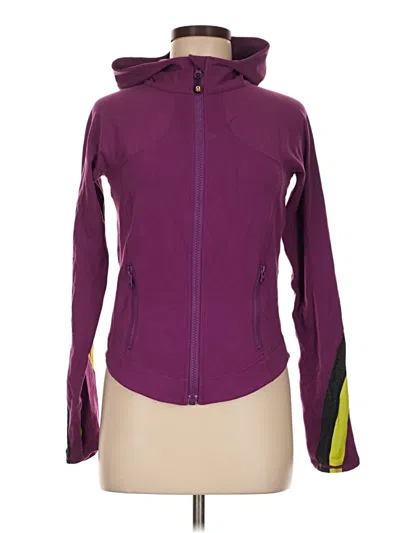 Pre-owned Lululemon Athletica Cardigan Sweater In Purple