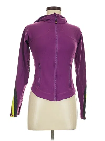 Pre-owned Lululemon Athletica Cardigan Sweater In Purple