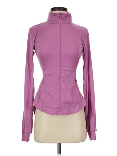 Pre-owned Lululemon Athletica Cardigan Sweater In Purple