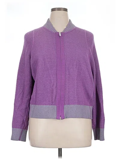 Pre-owned Lululemon Athletica Cardigan Sweater In Purple
