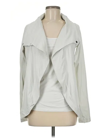 Pre-owned Lululemon Athletica Cardigan Sweater In Silver