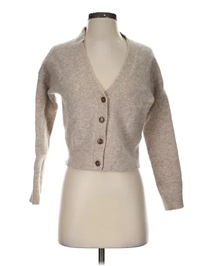 Pre-owned Lululemon Athletica Cardigan Sweater In Tan