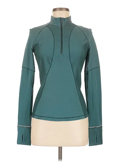 Pre-owned Lululemon Athletica Cardigan Sweater In Teal
