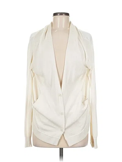 Pre-owned Lululemon Athletica Cardigan Sweater In White