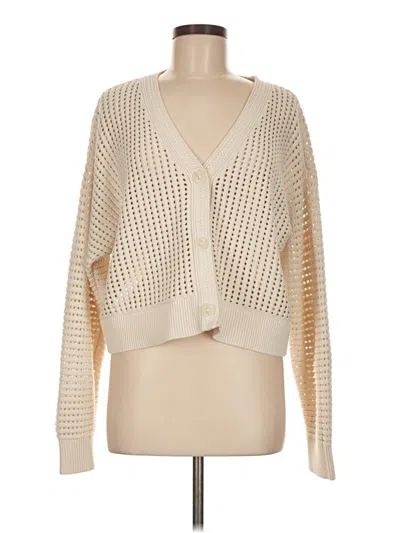 Pre-owned Lululemon Athletica Cardigan Sweater In White