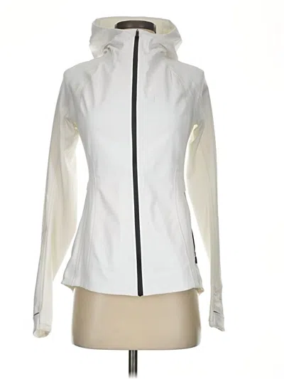 Pre-owned Lululemon Athletica Cardigan Sweater In White