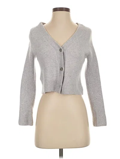 Pre-owned Lululemon Athletica Cashmere Cardigan Sweater In Gray