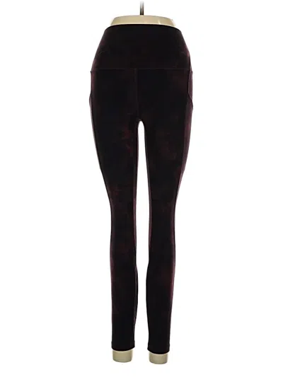 Pre-owned Lululemon Athletica Casual Pants In Burgundy