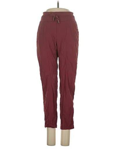 Pre-owned Lululemon Athletica Casual Pants In Burgundy