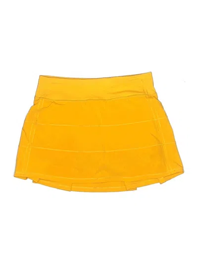 Pre-owned Lululemon Athletica Casual Skirt In Yellow