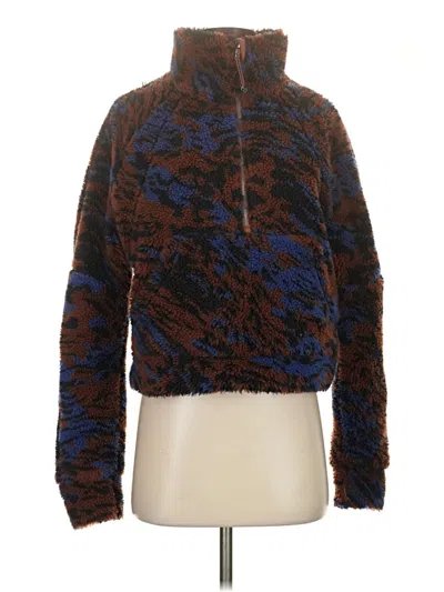 Pre-owned Lululemon Athletica Faux Fur Jacket In Brown
