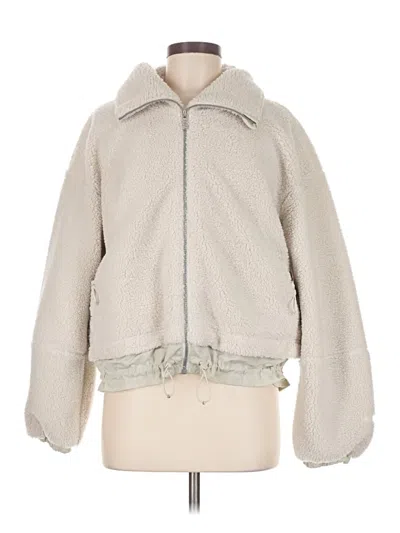 Pre-owned Lululemon Athletica Faux Fur Jacket In Gray