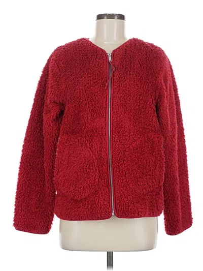 Pre-owned Lululemon Athletica Faux Fur Jacket In Red