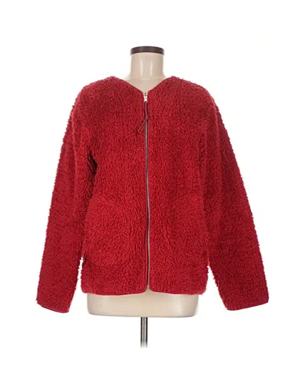 Pre-owned Lululemon Athletica Faux Fur Jacket In Red