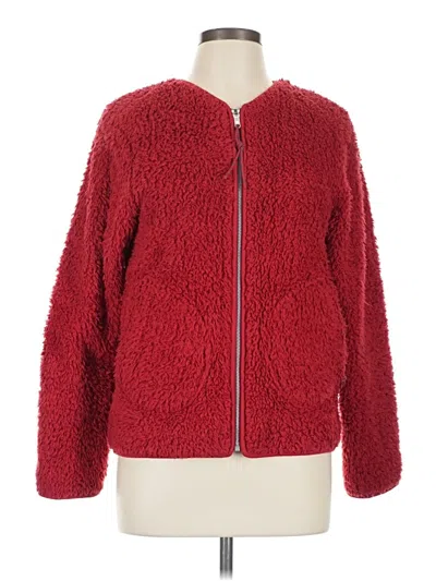 Pre-owned Lululemon Athletica Faux Fur Jacket In Red