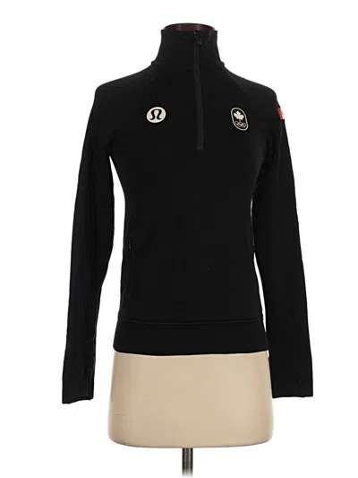 Pre-owned Lululemon Athletica Fleece Jacket In Black