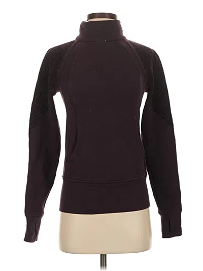 Pre-owned Lululemon Athletica Fleece Jacket In Burgundy