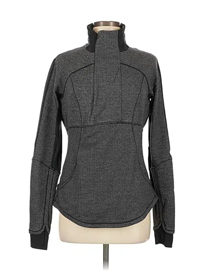 Pre-owned Lululemon Athletica Fleece Jacket In Gray