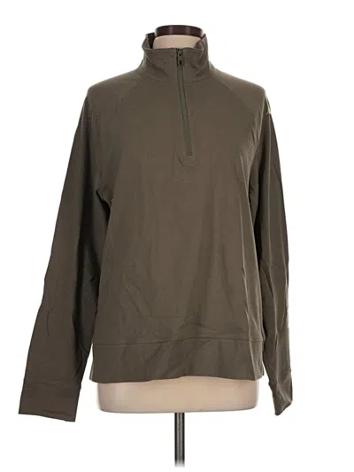 Pre-owned Lululemon Athletica Fleece Jacket In Green