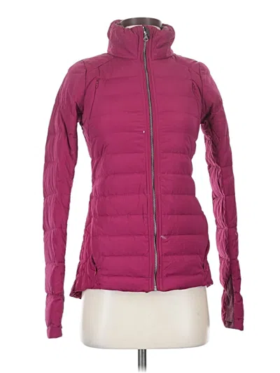 Pre-owned Lululemon Athletica Jacket In Burgundy