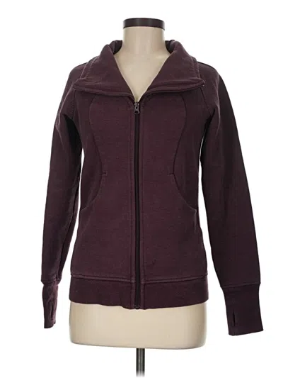 Pre-owned Lululemon Athletica Jacket In Burgundy