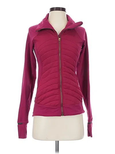 Pre-owned Lululemon Athletica Jacket In Burgundy