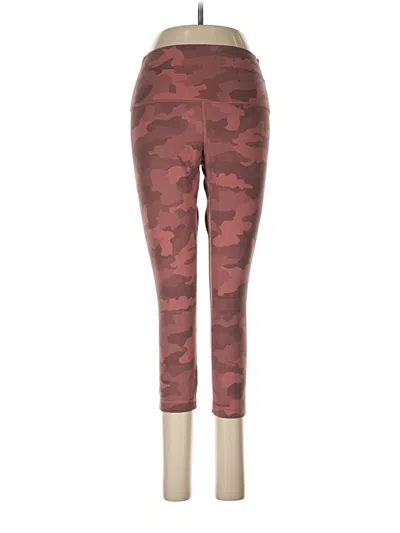 Pre-owned Lululemon Athletica Leggings In Burgundy