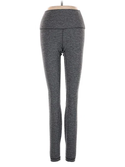 Pre-owned Lululemon Athletica Leggings In Gray